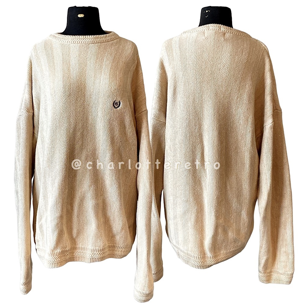 vtg Chaps Ralph Lauren Chevron Knit Sweater